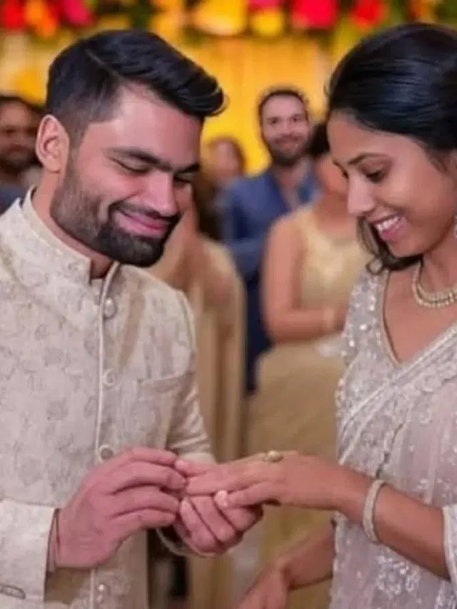 क्रिकेटर रिंकू सिंह और सांसद प्रिया सरोज ने पहनाई अंगूठी
